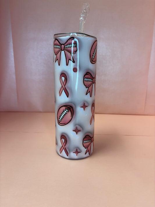 Pink Out Football 20oz Tumbler
