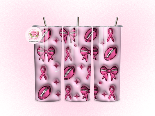 Pink Out Football Tumbler