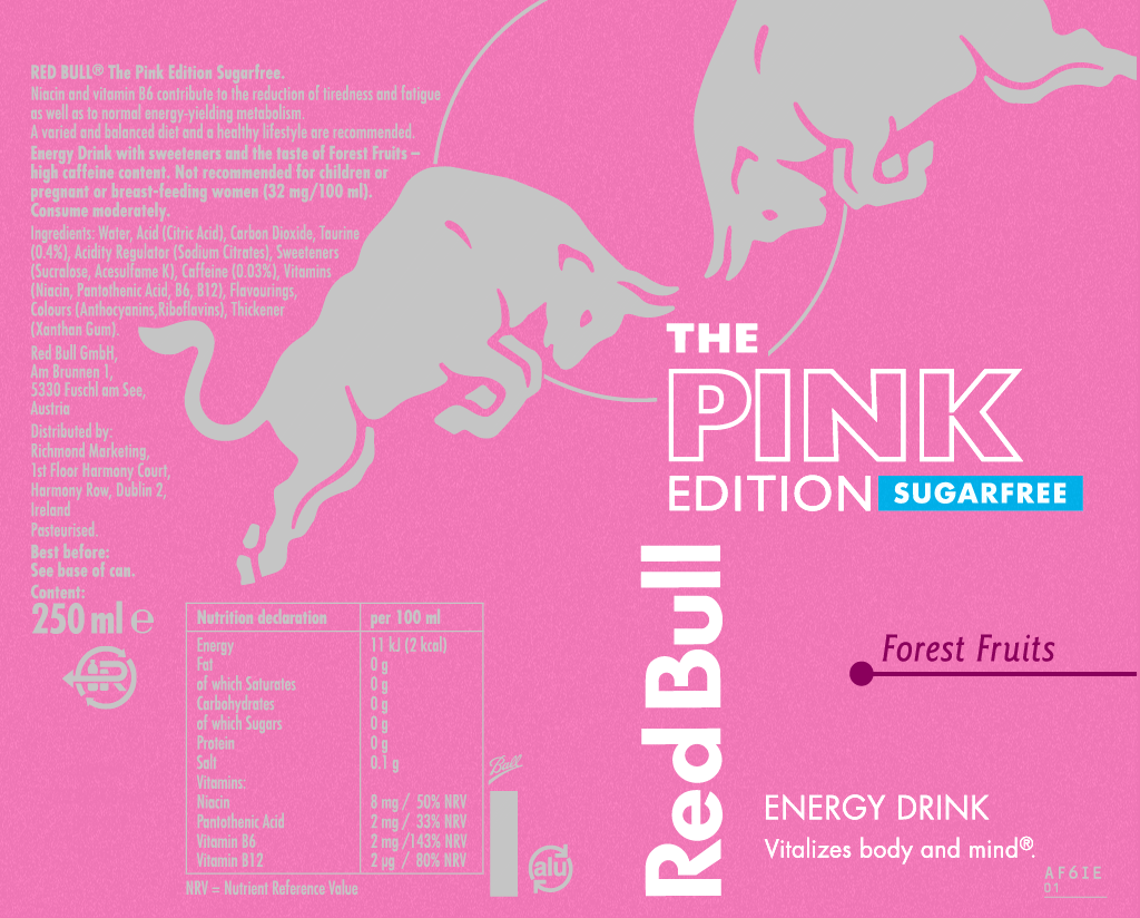 Pink Redbull 20oz Tumbler